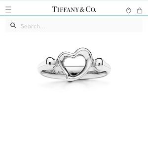 AUTHENTIC Tiffany and Co. Elsa Peretti open heart ring